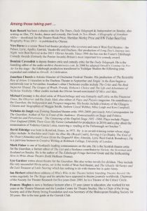 Critics Circle Centenary programme
